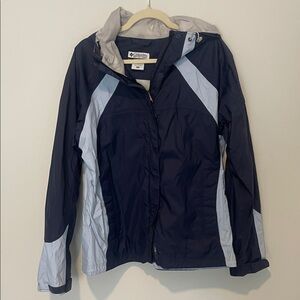 Columbia Dark Blue and Light Blue Hooded Jacket